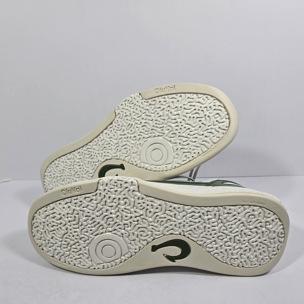 Olukai Anau Pickleball Court Sneakers Shoes Men's 11 Bright White Leaf Green NEW - Picture 6 of 6